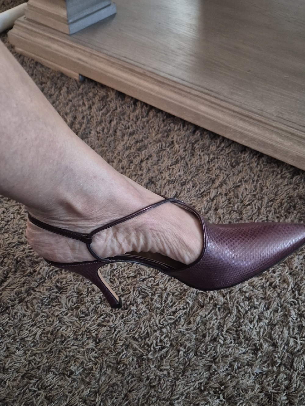 ANN KLEIN NWT SNAKE PRINT REAL LEATHER MADE IN ITALY T STRAP PUMPS 9.5